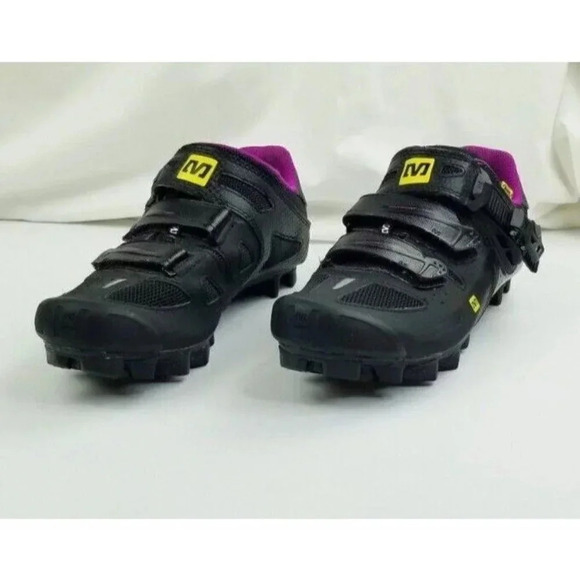 Mavic Size 8 Women's Tourmaline Cycling Road Shoes Black Purple Accent 643001 - Picture 10 of 12